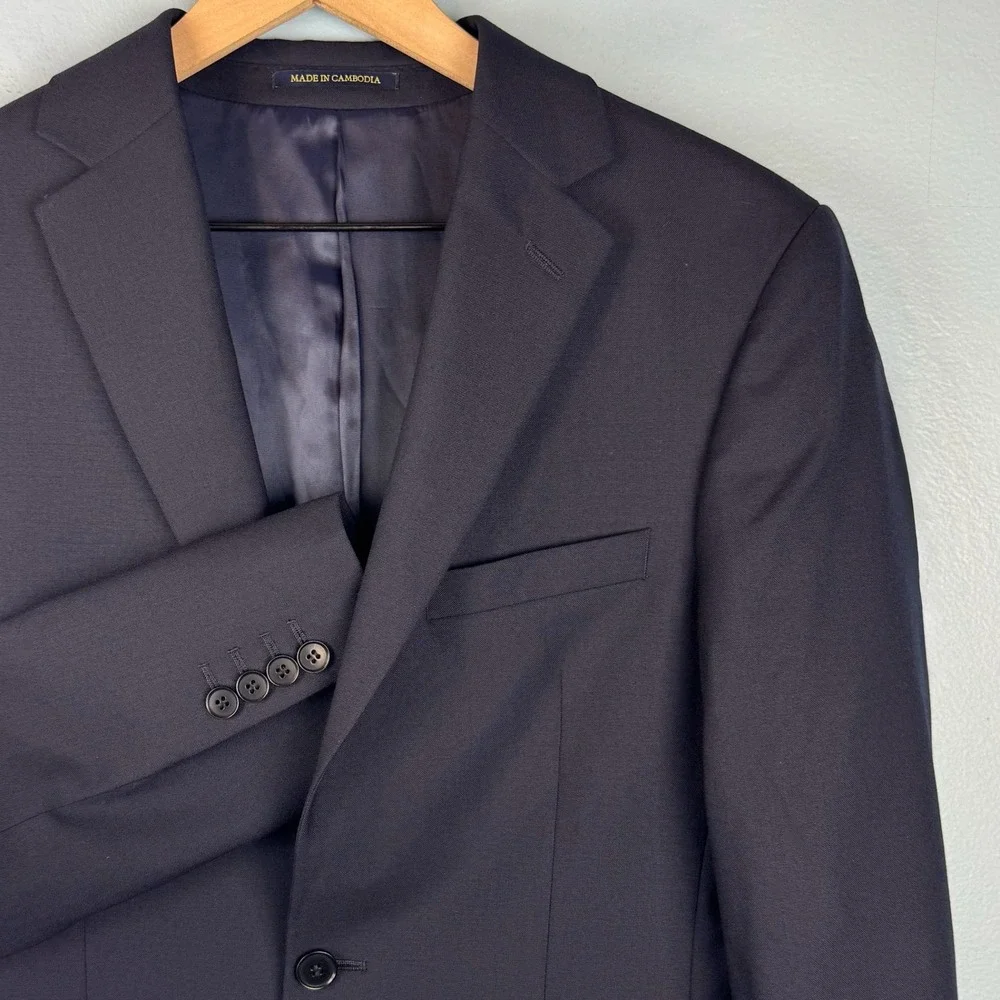 Charles Tyrwhitt Mens 38 Reg Navy Blue Extra Slim Fit Wool Blazer‎ Sport Coat